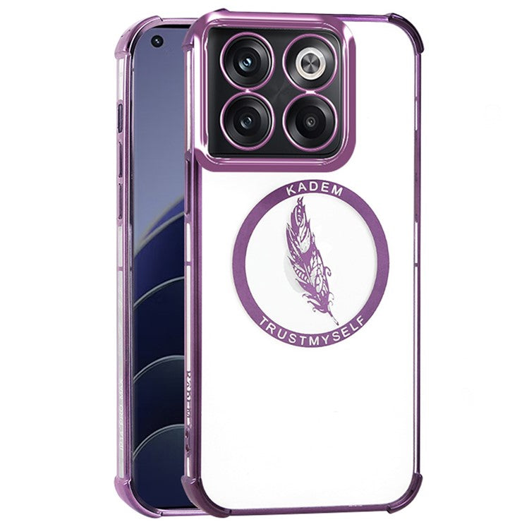 KADEM For OnePlus 10T 5G / Ace Pro 5G Case Four Corners Anti-drop TPU Phone Cover - Purple