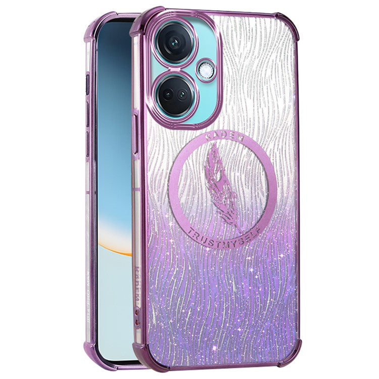 KADEM For OnePlus Nord CE3 5G / Oppo K11 5G Case TPU Sparkle Shiny Cell Phone Back Cover - Purple