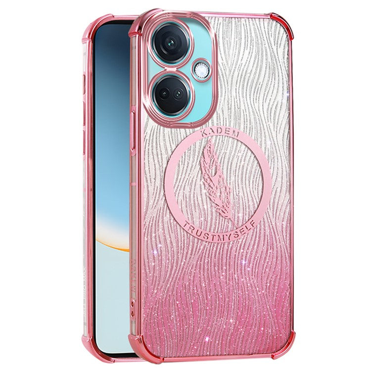 KADEM For OnePlus Nord CE3 5G / Oppo K11 5G Case TPU Sparkle Shiny Cell Phone Back Cover - Pink