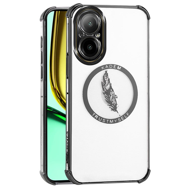 KADEM For Realme C67 4G Case Clear TPU Phone Cover Four Corner Reinforced Protective - Black