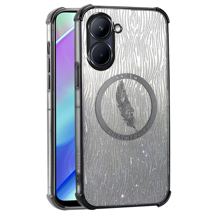 KADEM For Realme C33 4G/C33 2023 4G Case Sparkle Bling TPU Protective Phone Cover - Black