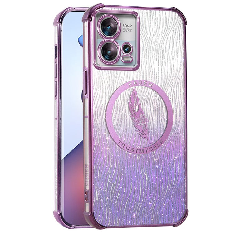 KADEM For Motorola Edge 30 Fusion 5G / Moto S30 Pro 5G Case Soft TPU Shiny Phone Cover Electroplating - Purple