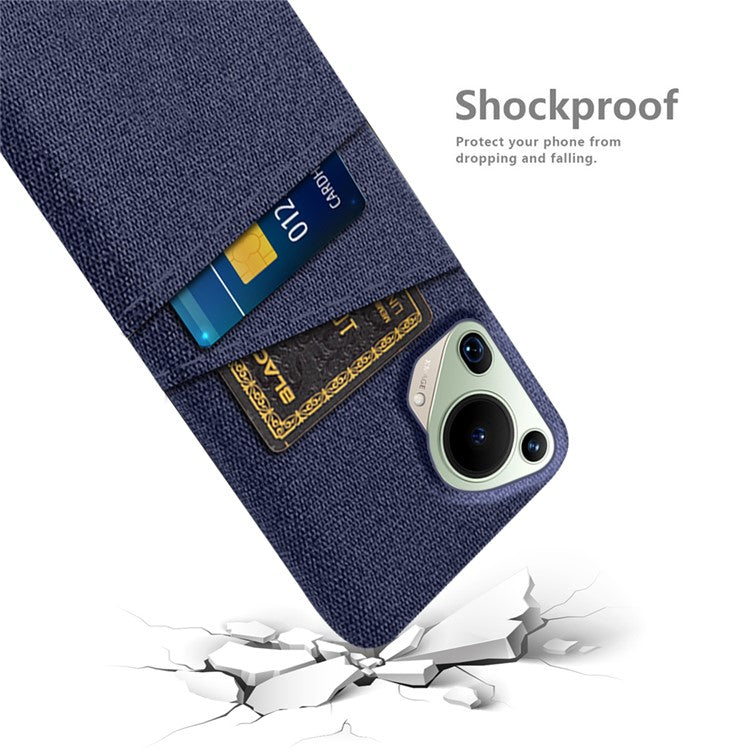 For Huawei Pura 70 Ultra Case Hard PC Phone Cover with Dual Card Slots - Blue