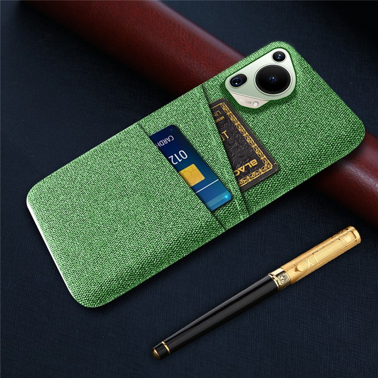 For Huawei Pura 70 Ultra Case Hard PC Phone Cover with Dual Card Slots - Green