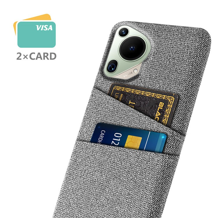 For Huawei Pura 70 Ultra Case Hard PC Phone Cover with Dual Card Slots - Light Grey
