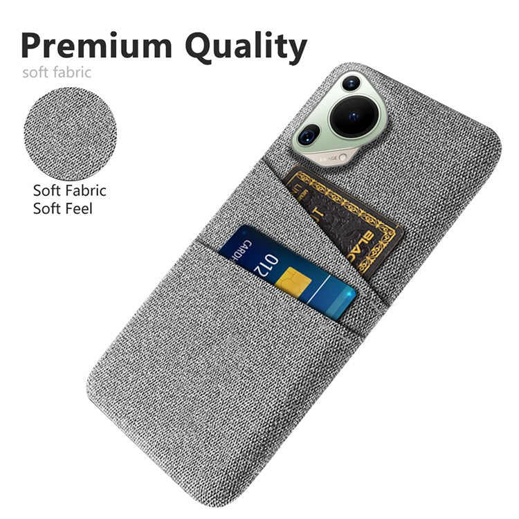 For Huawei Pura 70 Ultra Case Hard PC Phone Cover with Dual Card Slots - Light Grey
