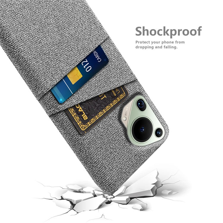 For Huawei Pura 70 Ultra Case Hard PC Phone Cover with Dual Card Slots - Light Grey