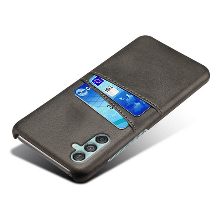 For Samsung Galaxy M55 5G / C55 5G / F55 5G Case Card Holder Leather+PC Phone Cover - Black