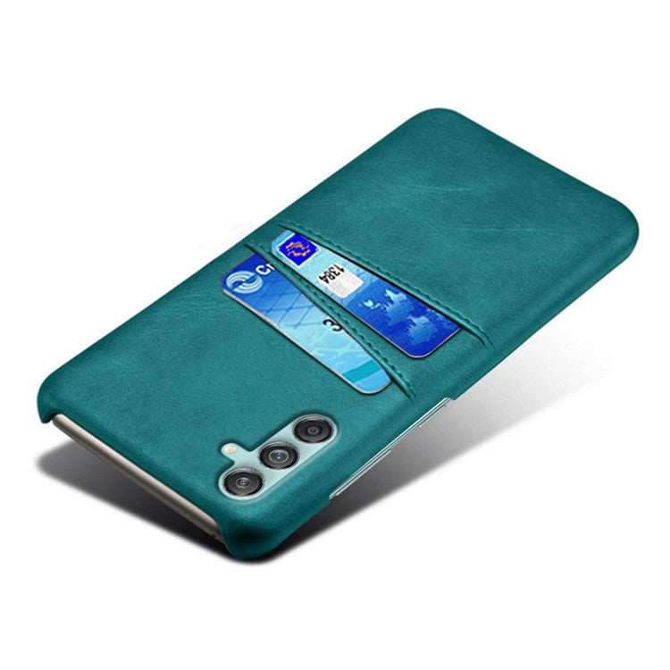 For Samsung Galaxy M55 5G / C55 5G / F55 5G Case Card Holder Leather+PC Phone Cover - Green