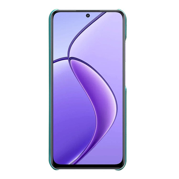 For Realme C65 4G Case Dual Card Slots PU Leather+PC Hard Phone Cover - Green