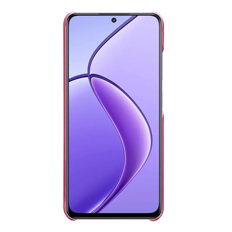 For Realme C65 4G Case Dual Card Slots PU Leather+PC Hard Phone Cover - Rose