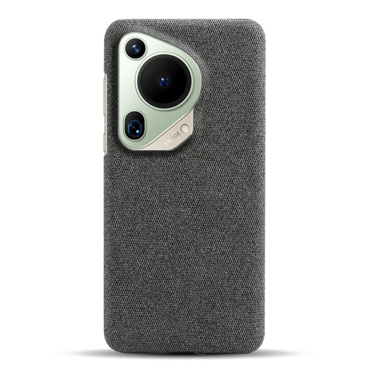 For Huawei Pura 70 Ultra Case Cloth Texture PC Phone Cover Incomplete Covering - Grey