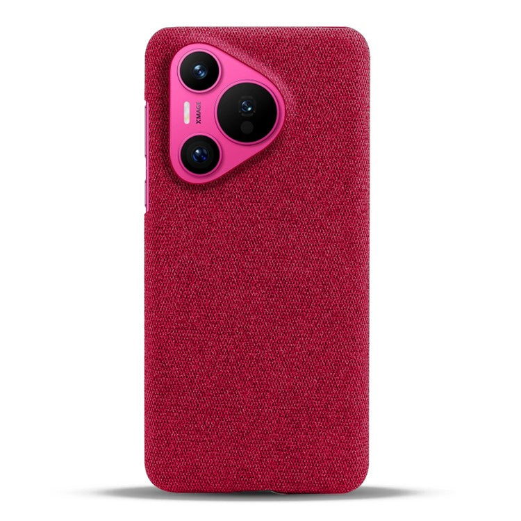 For Huawei Pura 70 Case Anti-Drop Cloth+PC Slim Phone Cover - Red