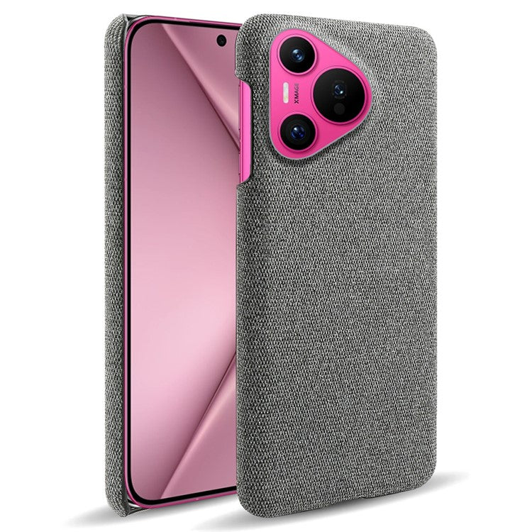 For Huawei Pura 70 Case Anti-Drop Cloth+PC Slim Phone Cover - Grey
