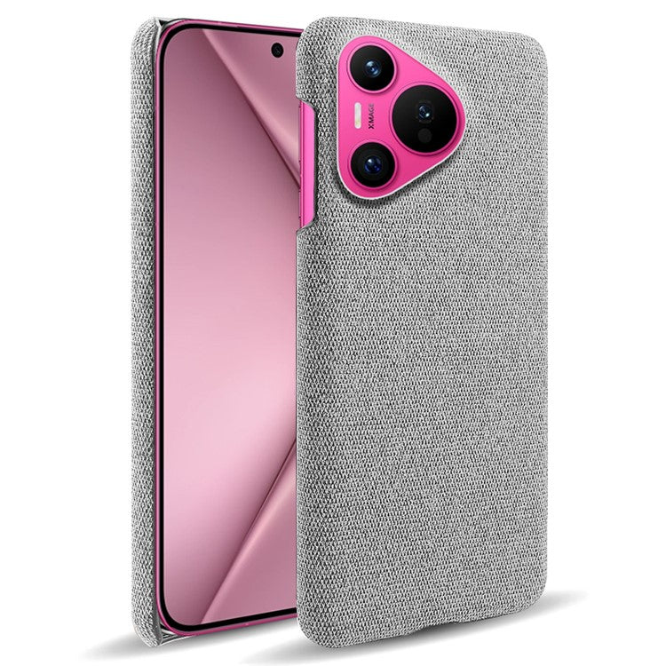 For Huawei Pura 70 Case Anti-Drop Cloth+PC Slim Phone Cover - Light Grey