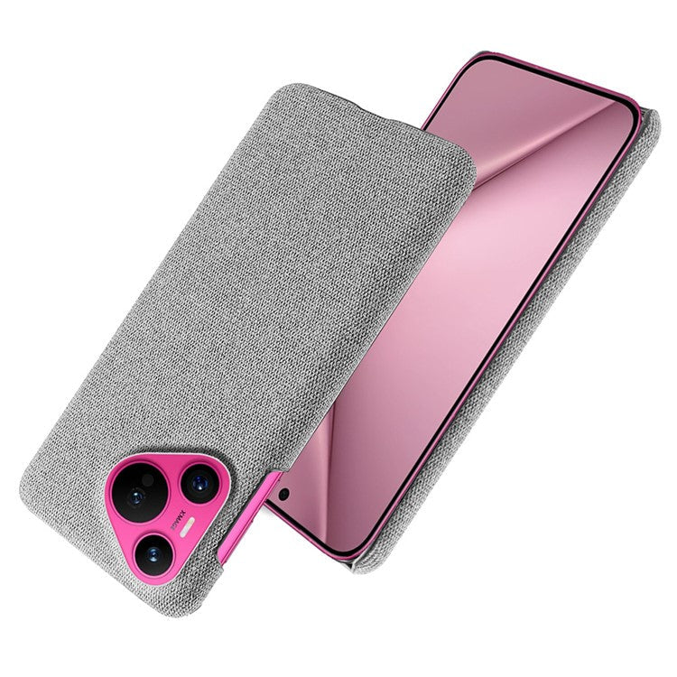 For Huawei Pura 70 Case Anti-Drop Cloth+PC Slim Phone Cover - Light Grey