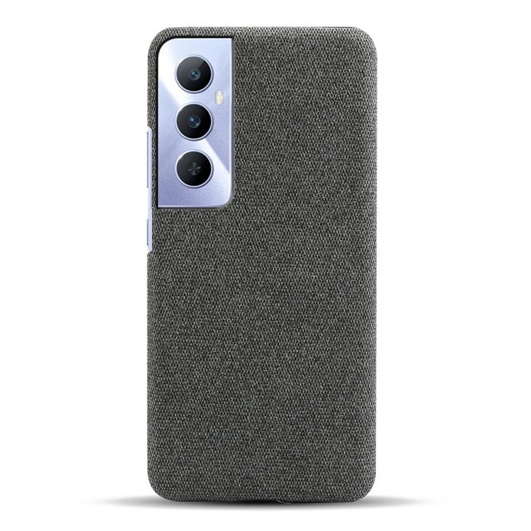 For Realme C65 4G Case Cloth + PC Phone Cover Anti-Fingerprint - Grey