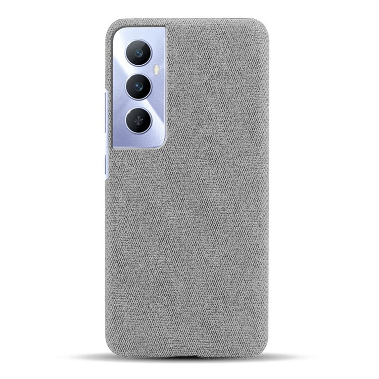 For Realme C65 4G Case Cloth + PC Phone Cover Anti-Fingerprint - Light Grey