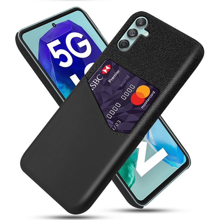 For Samsung Galaxy M55 5G / C55 5G / F55 5G Case Hard PC Phone Cover with Card Slot - Black