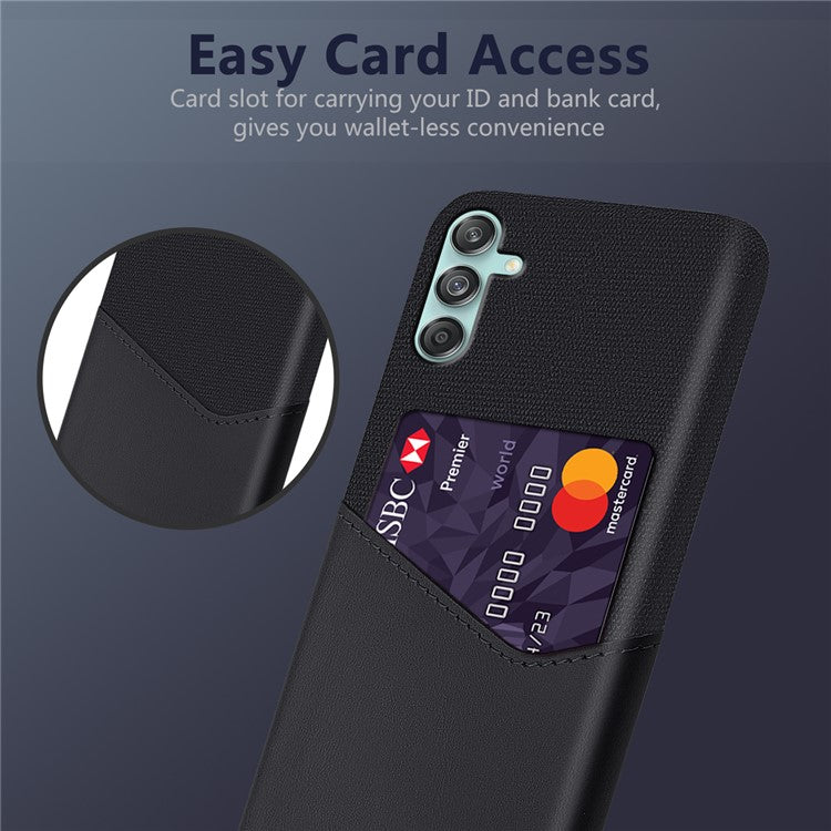 For Samsung Galaxy M55 5G / C55 5G / F55 5G Case Hard PC Phone Cover with Card Slot - Black