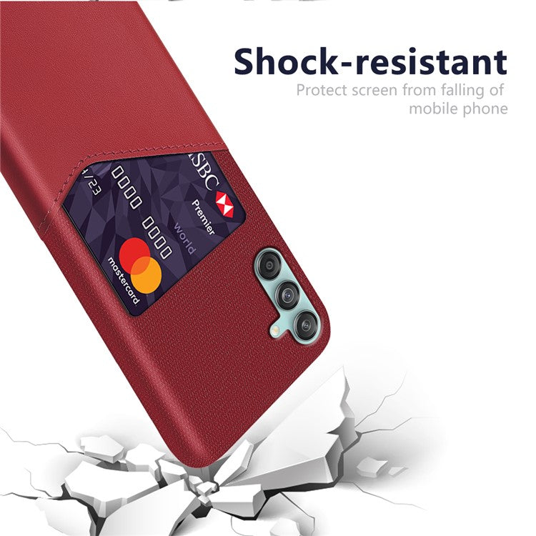 For Samsung Galaxy M55 5G / C55 5G / F55 5G Case Hard PC Phone Cover with Card Slot - Red