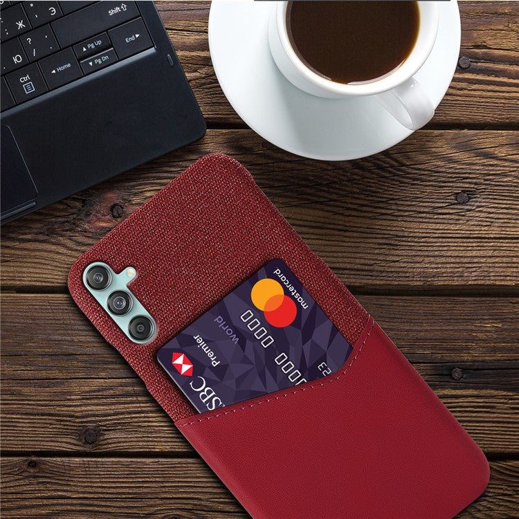 For Samsung Galaxy M55 5G / C55 5G / F55 5G Case Hard PC Phone Cover with Card Slot - Red