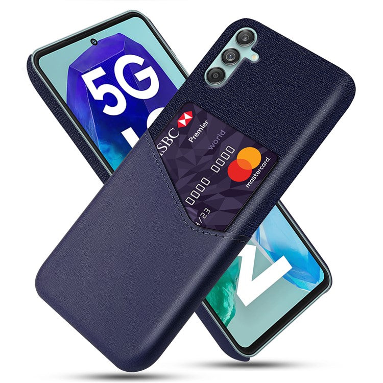For Samsung Galaxy M55 5G / C55 5G / F55 5G Case Hard PC Phone Cover with Card Slot - Blue
