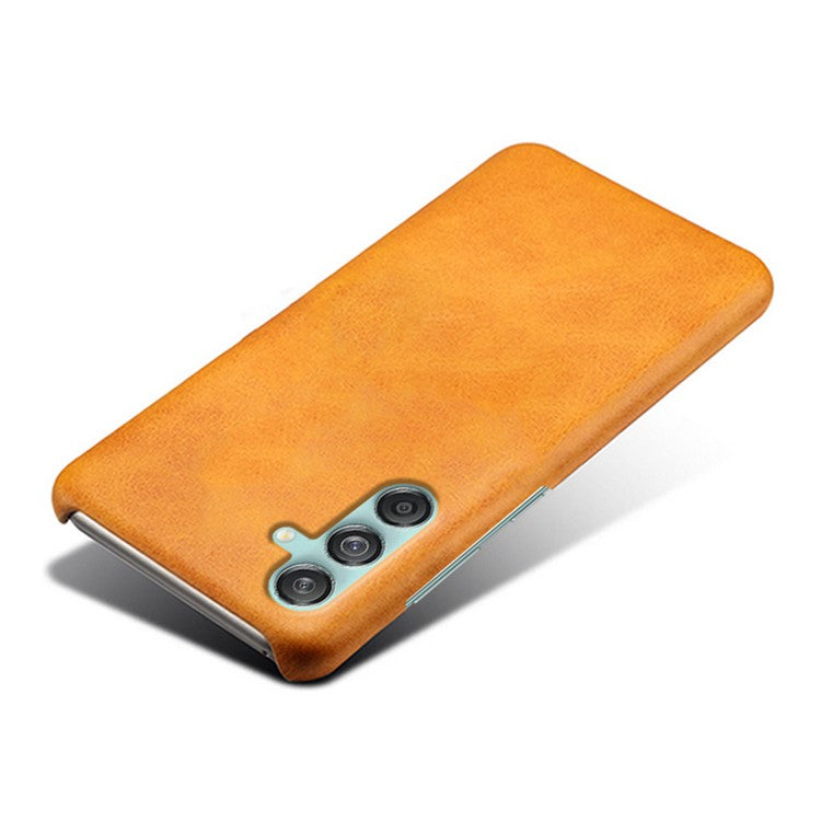 For Samsung Galaxy M55 5G / C55 5G / F55 5G Case PU Leather + Hard PC Phone Cover Calf Texture - Orange