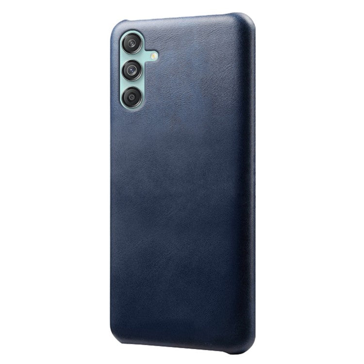 For Samsung Galaxy M55 5G / C55 5G / F55 5G Case PU Leather + Hard PC Phone Cover Calf Texture - Blue