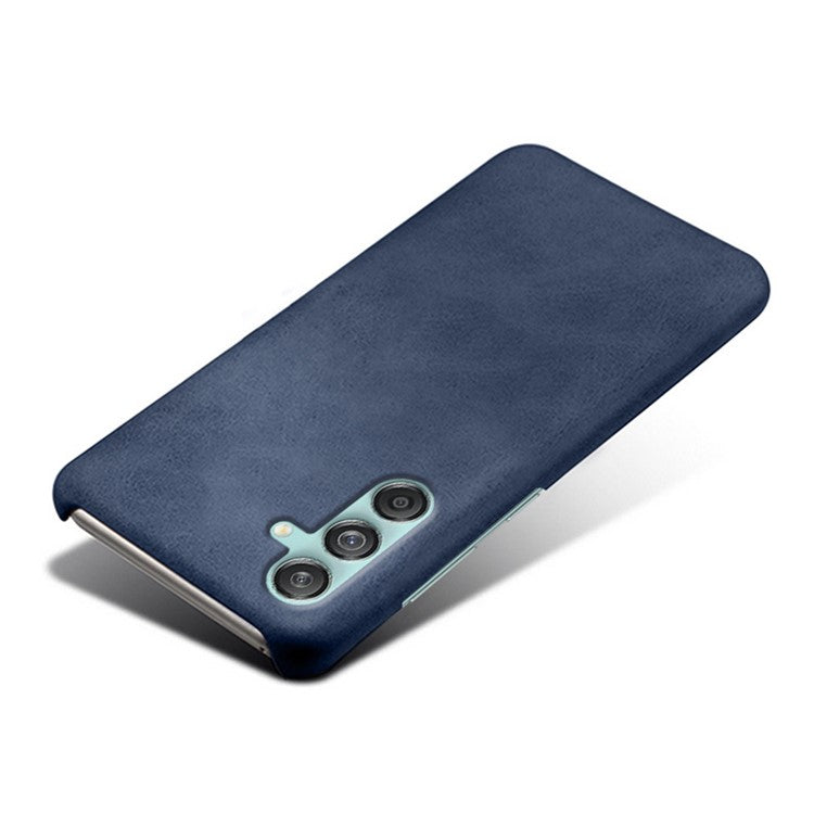 For Samsung Galaxy M55 5G / C55 5G / F55 5G Case PU Leather + Hard PC Phone Cover Calf Texture - Blue