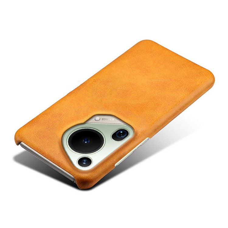 For Huawei Pura 70 Ultra Cases Calf Texture Leather + PC Slim Phone Cover - Orange
