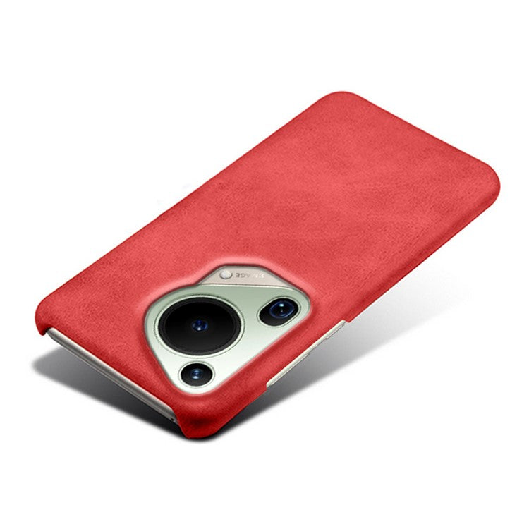 For Huawei Pura 70 Ultra Cases Calf Texture Leather + PC Slim Phone Cover - Red