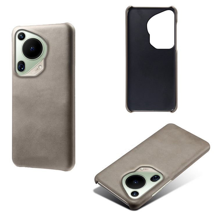 For Huawei Pura 70 Ultra Cases Calf Texture Leather + PC Slim Phone Cover - Grey