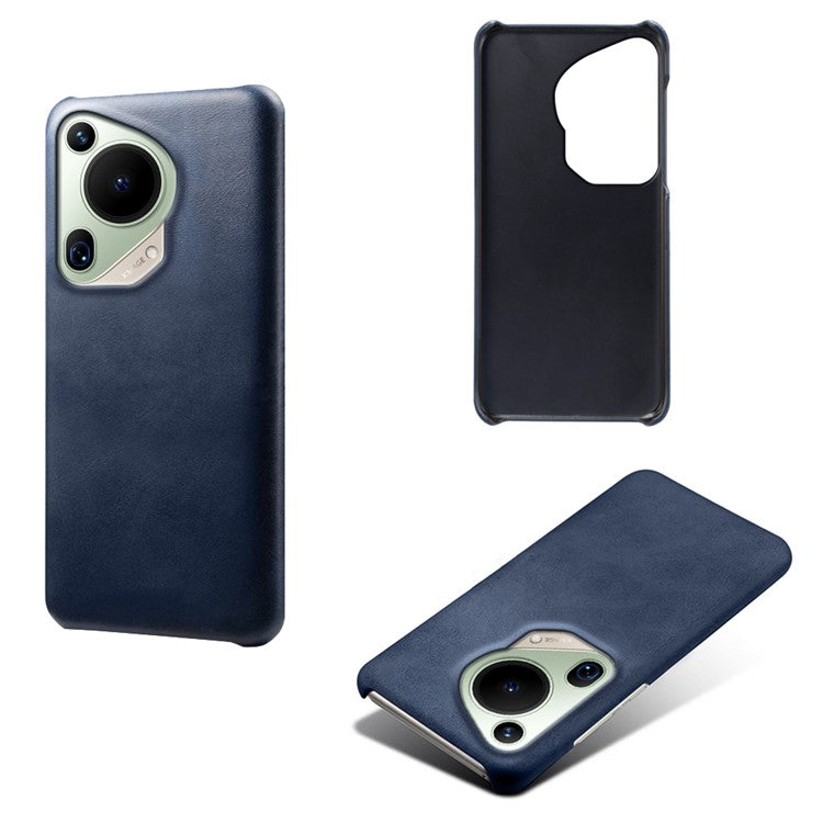 For Huawei Pura 70 Ultra Cases Calf Texture Leather + PC Slim Phone Cover - Blue
