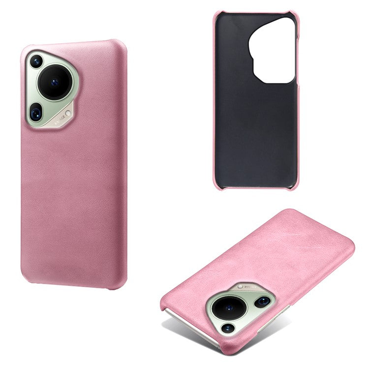 For Huawei Pura 70 Ultra Cases Calf Texture Leather + PC Slim Phone Cover - Rose Gold