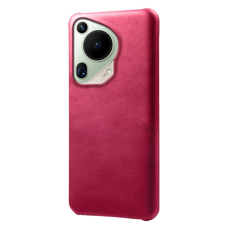 For Huawei Pura 70 Ultra Cases Calf Texture Leather + PC Slim Phone Cover - Rose