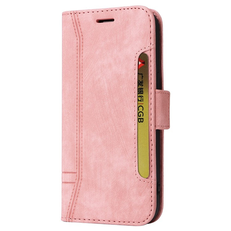 BETOPNICE 001 for iPhone 16 Case Leather Phone Cover Handbag Flip Stand Protective - Pink