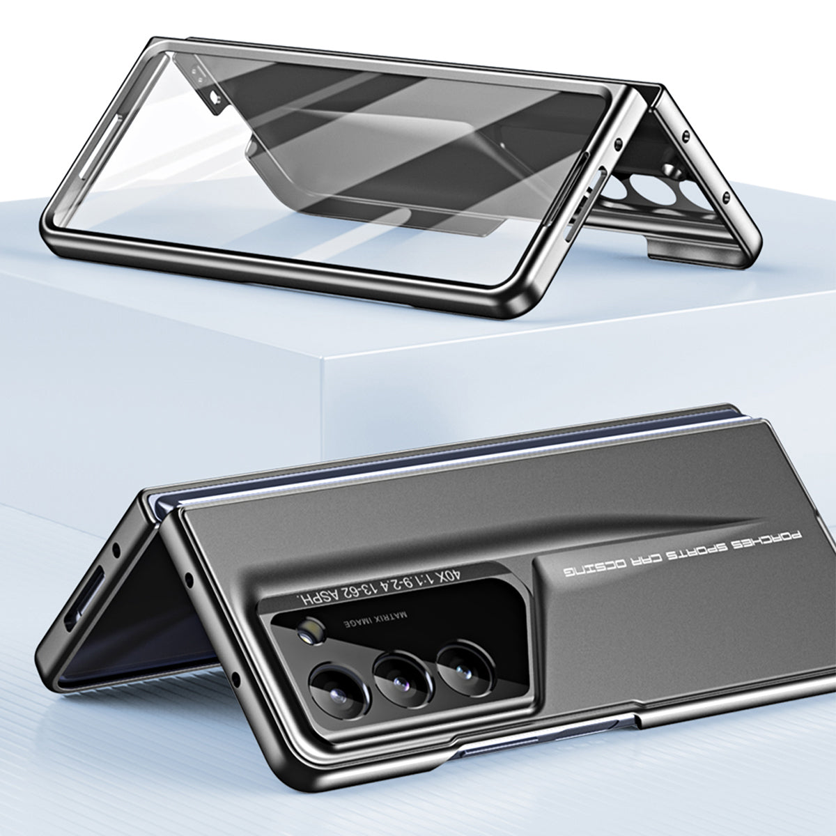 918 Series for Samsung Galaxy Z Fold6 5G Case PC Hard Phone Cover with Tempered Glass Film / Stylus - Tarnish