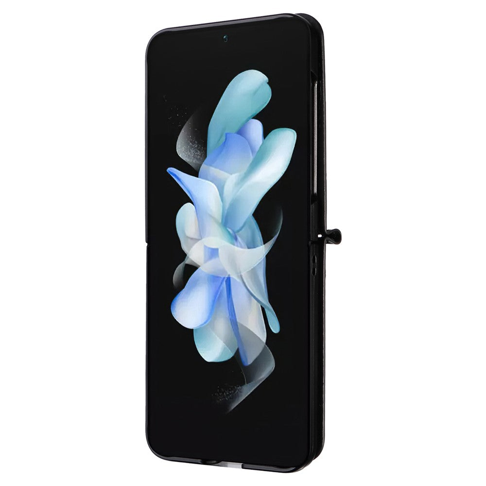 For Samsung Galaxy Z Flip7 FE 5G / Z Flip6 5G Case PU Leather + PC Phone Cover Rhombus Card Slot - Blue