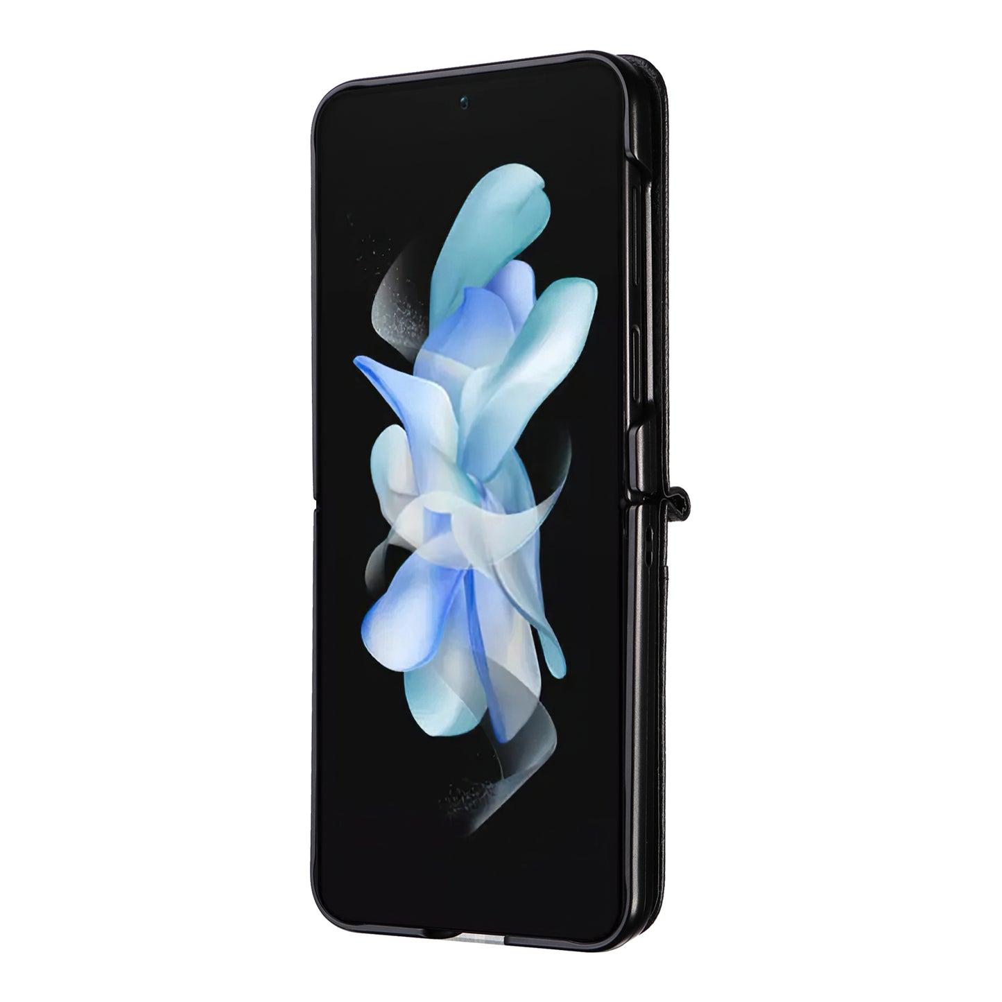 For Samsung Galaxy Z Flip6 5G Case Litchi Texture PU Leather + PC Card Slot Phone Cover - Black