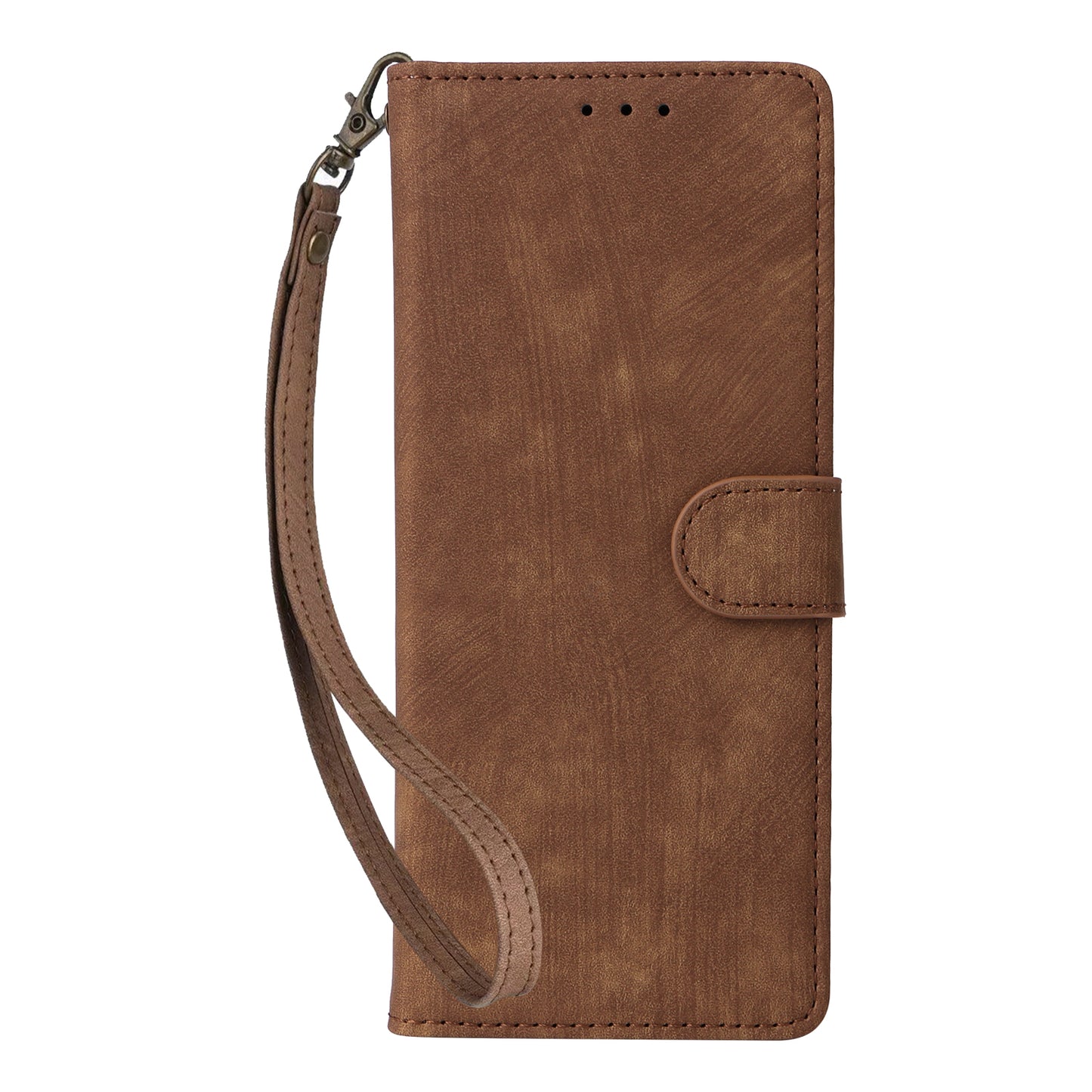 For Samsung Galaxy Z Fold6 5G Case RFID Blocking Leather Phone Cover Viewing Stand - Brown