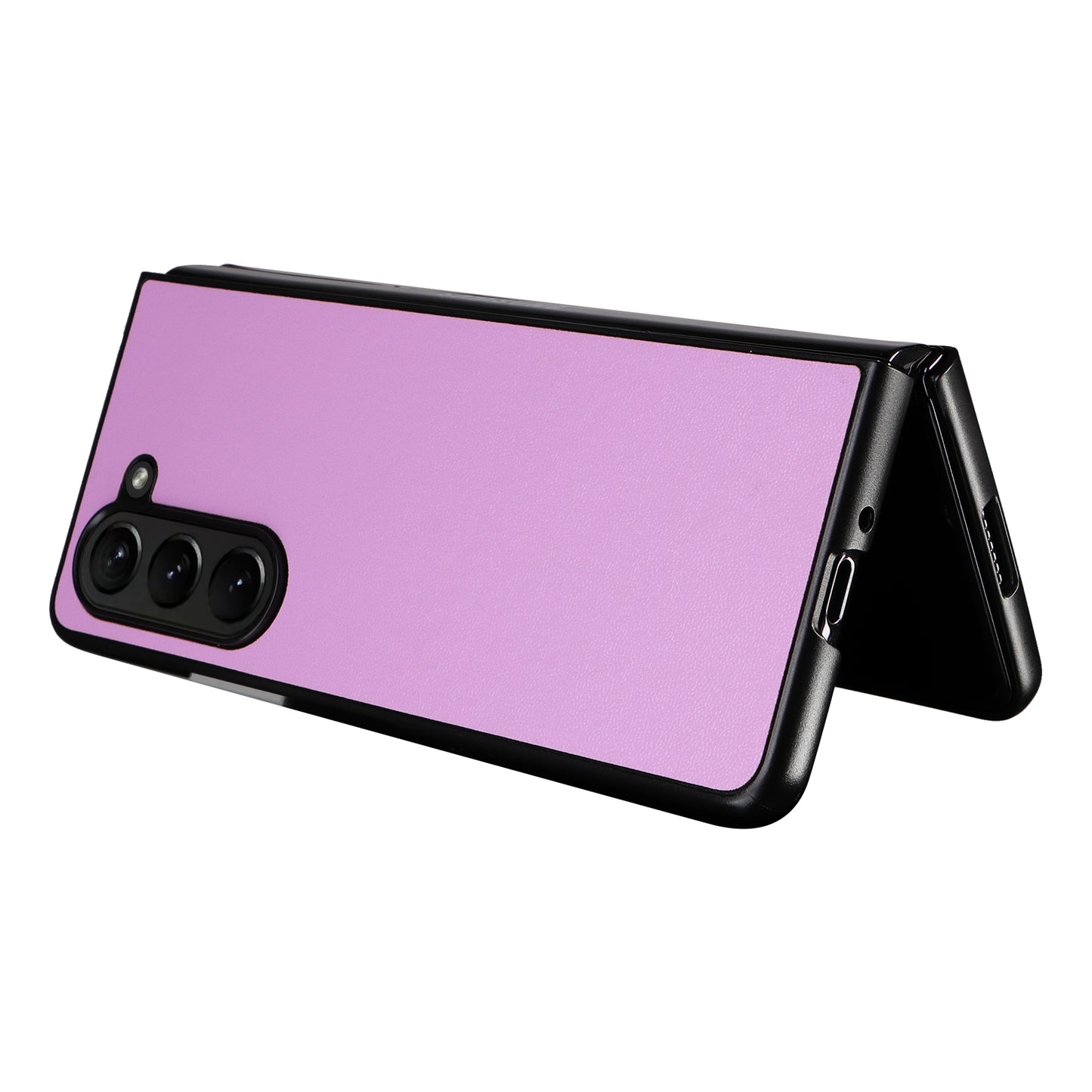 For Samsung Galaxy Z Fold6 5G Case PU Leather+PC Folding Phone Cover - Purple
