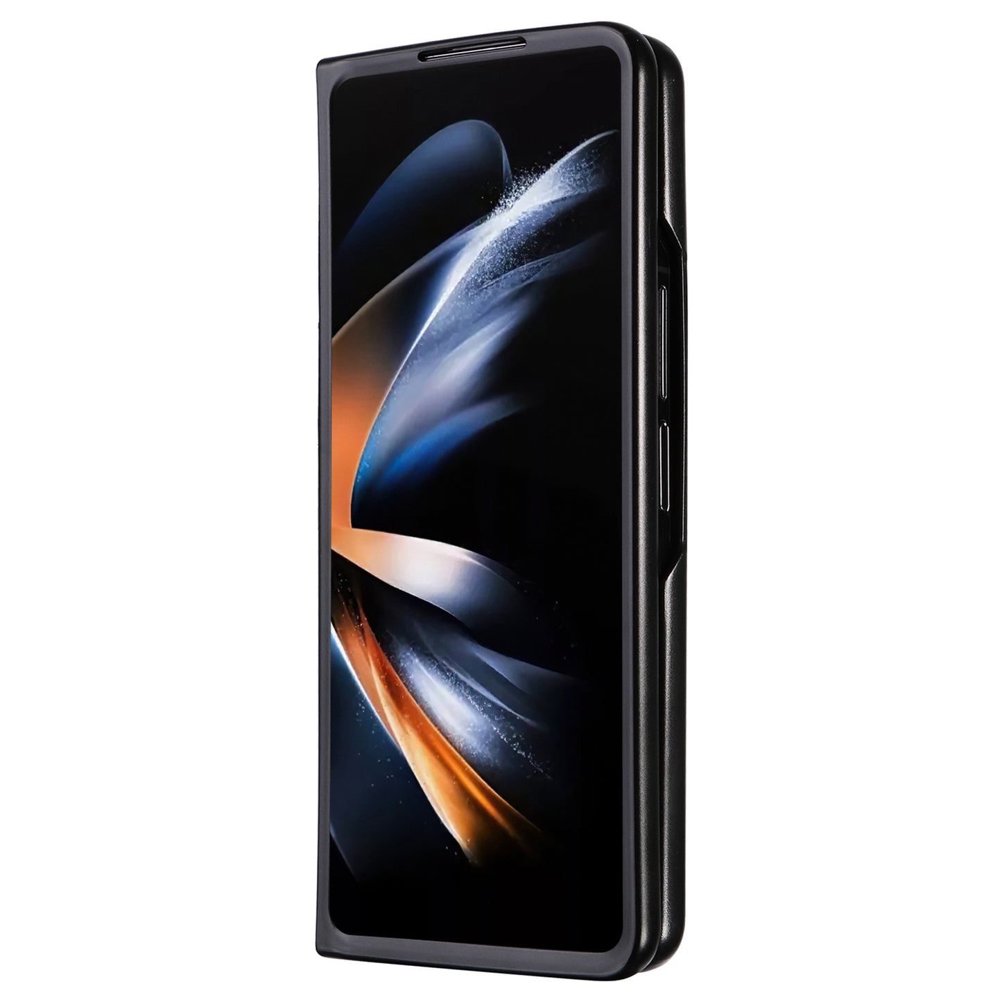 For Samsung Galaxy Z Fold6 5G Case PU Leather+PC Folding Phone Cover - Black