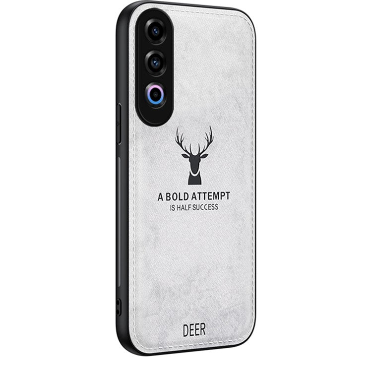 For OnePlus Ace 3V 5G Protective Case Deer Pattern Leather+PC+TPU Phone Cover - Grey