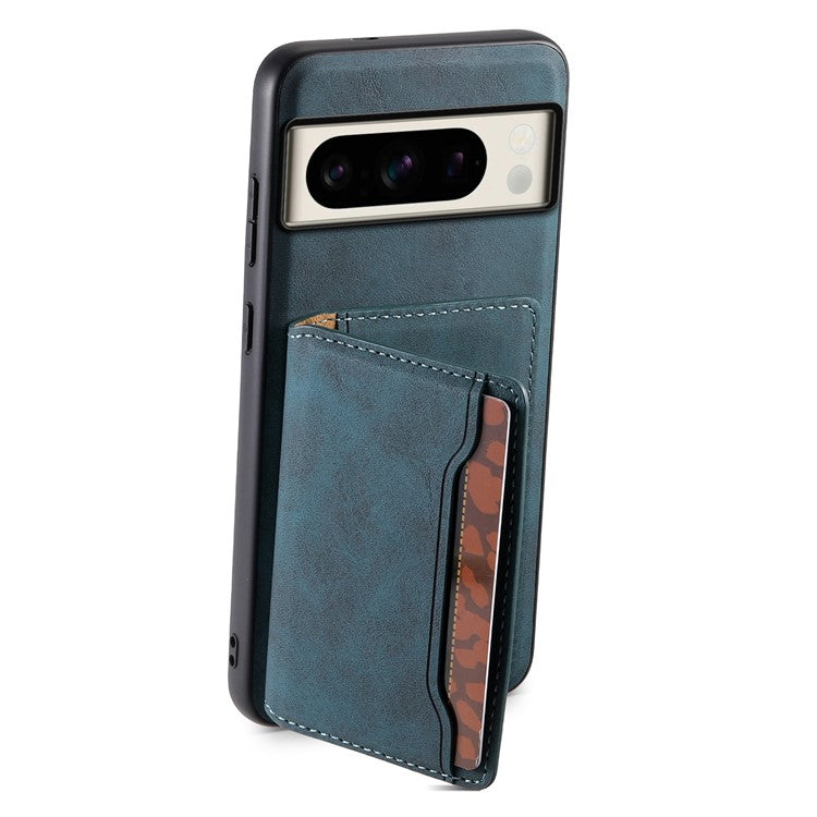 DENIOR D13 For Google Pixel 8 Pro Case Detachable 2-in-1 Leather Back Phone Cover - Blue