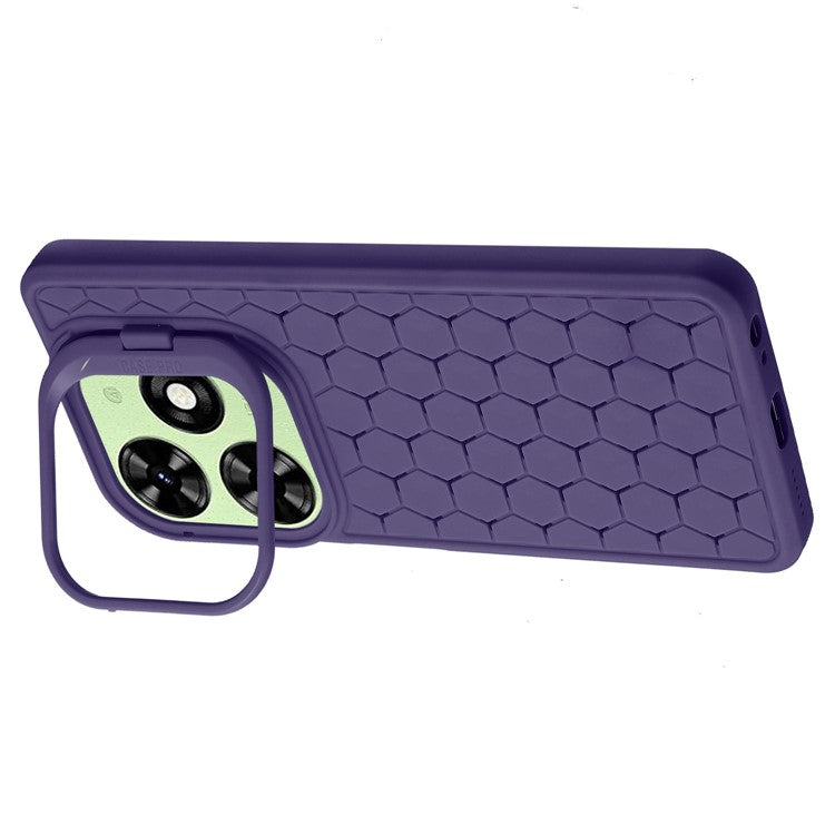 For TECNO Spark 20 Case Kickstand TPU Phone Cover Heat Dissipation Breathable - Purple