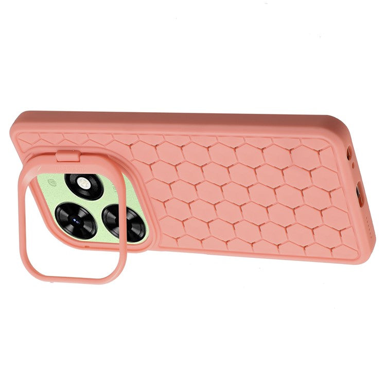 For TECNO Spark 20 Case Kickstand TPU Phone Cover Heat Dissipation Breathable - Pink