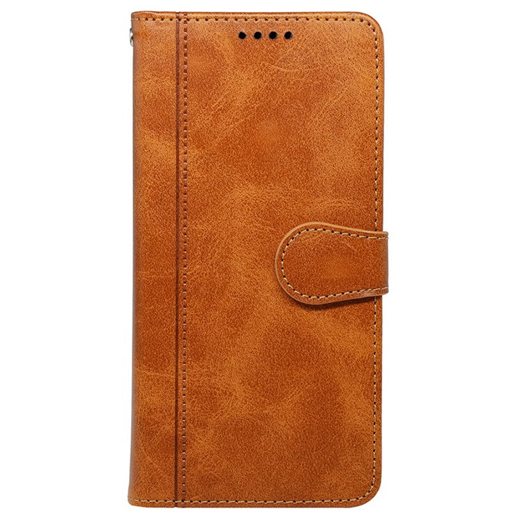 For Samsung Galaxy F55 5G / C55 5G / M55 5G Phone Case Round Magnetic Clasp PU Leather Flip Cover - Yellow