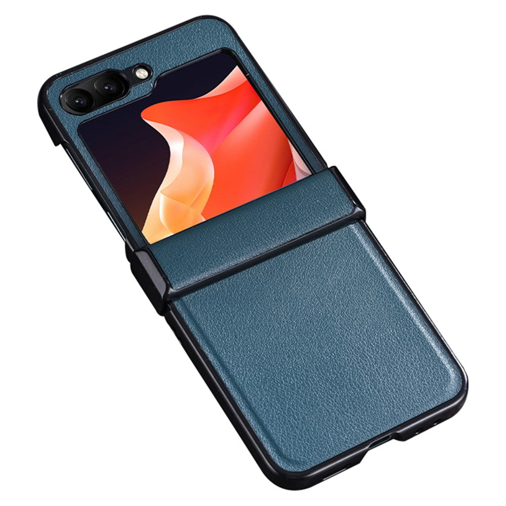 For Samsung Galaxy Z Flip7 FE 5G / Z Flip6 5G Case PU Leather+PC Hinge Protection Phone Cover - Green