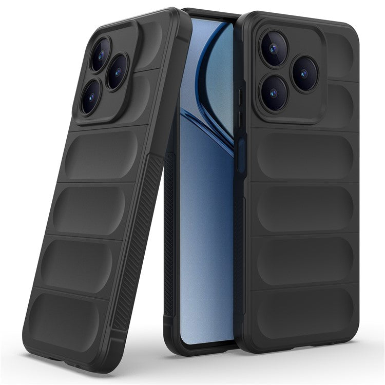 For Realme C63 4G / Narzo N63 4G Case Soft TPU Drop-Proof Mobile Phone Cover - Black